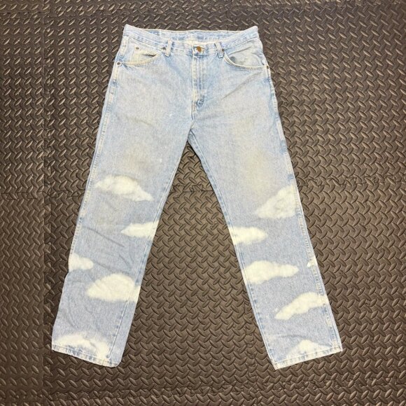 WRANGLER Custom Bleached Clouds Jeans - Picture 1 of 4